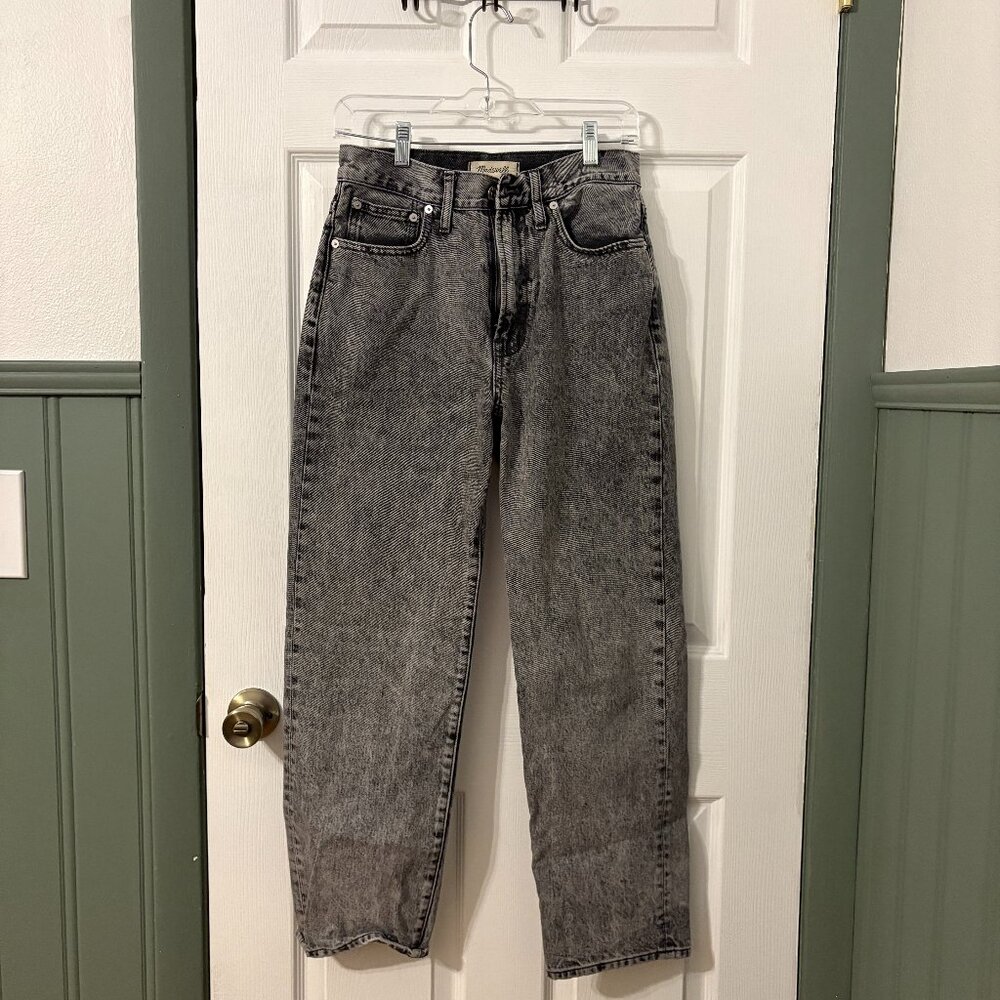 Madewell Black Denim Perfect Vintage Straight Jean Size 27